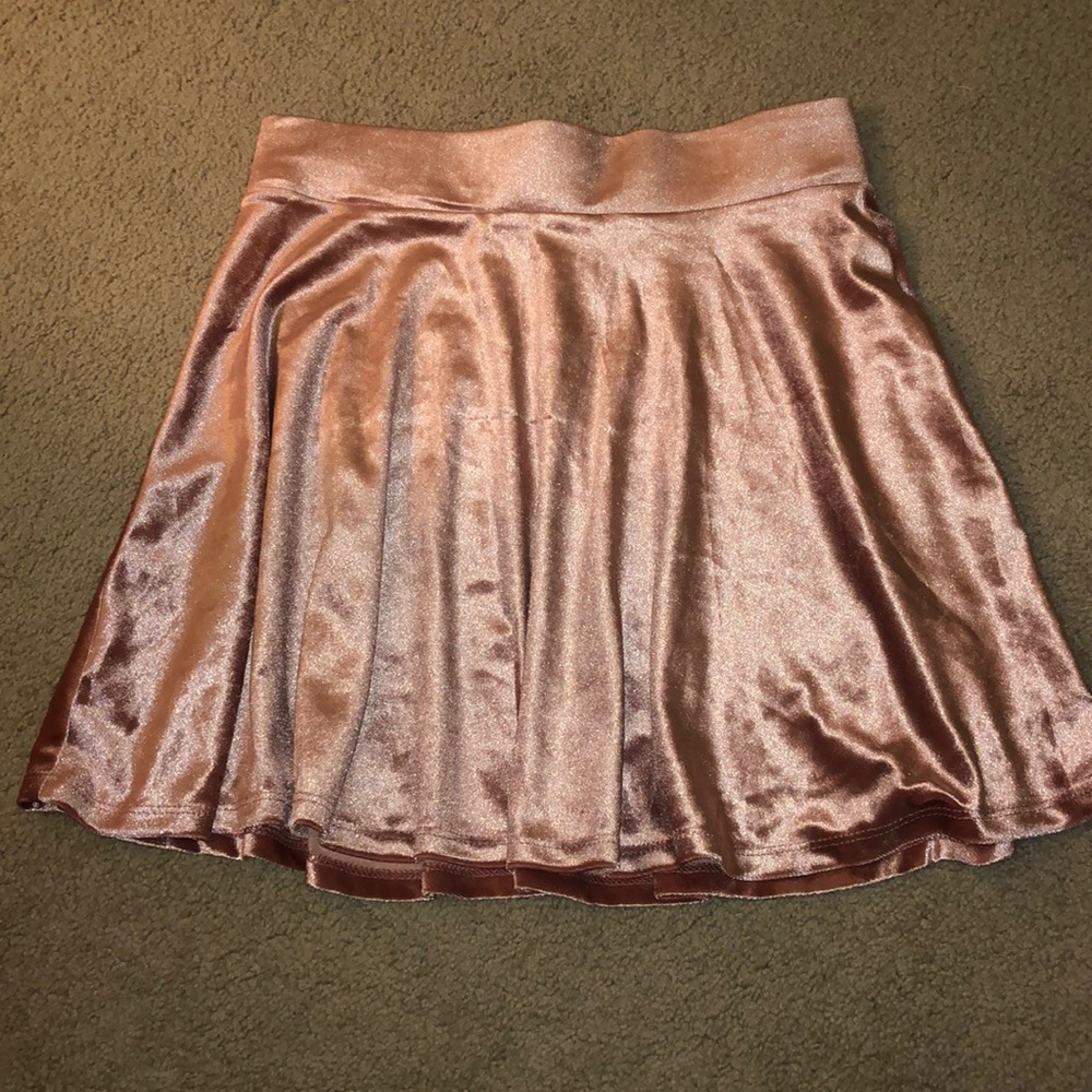 Velvet mini skirt